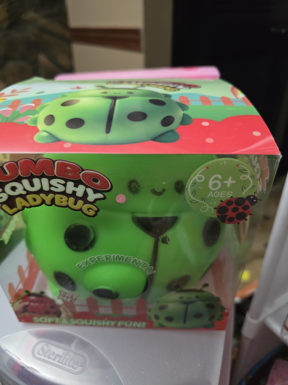 Jumbo Squishy Ladybug – Green.  Squishes Like Grapes, Strawberry, Cupcake.